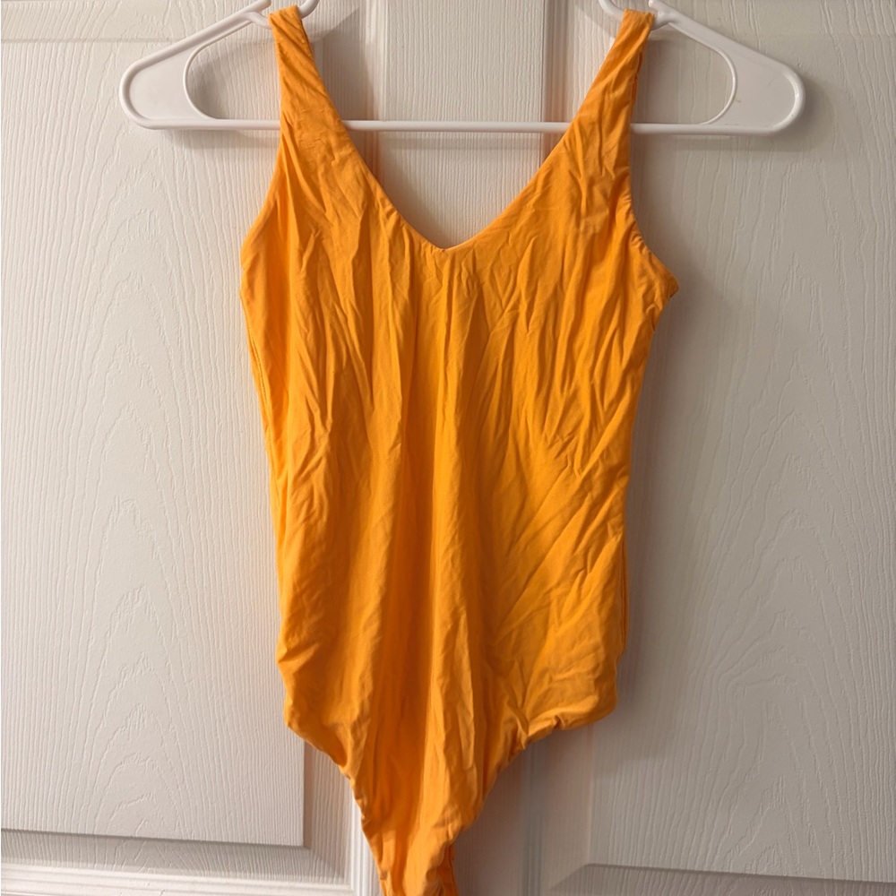 Aerie Sunny Orange Smoothez Bodysuit